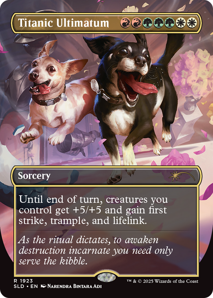 Titanic Ultimatum  [Foil]  (SLD-1923) - [Secret Lair Drop] (Borderless) - Trinity Hobby