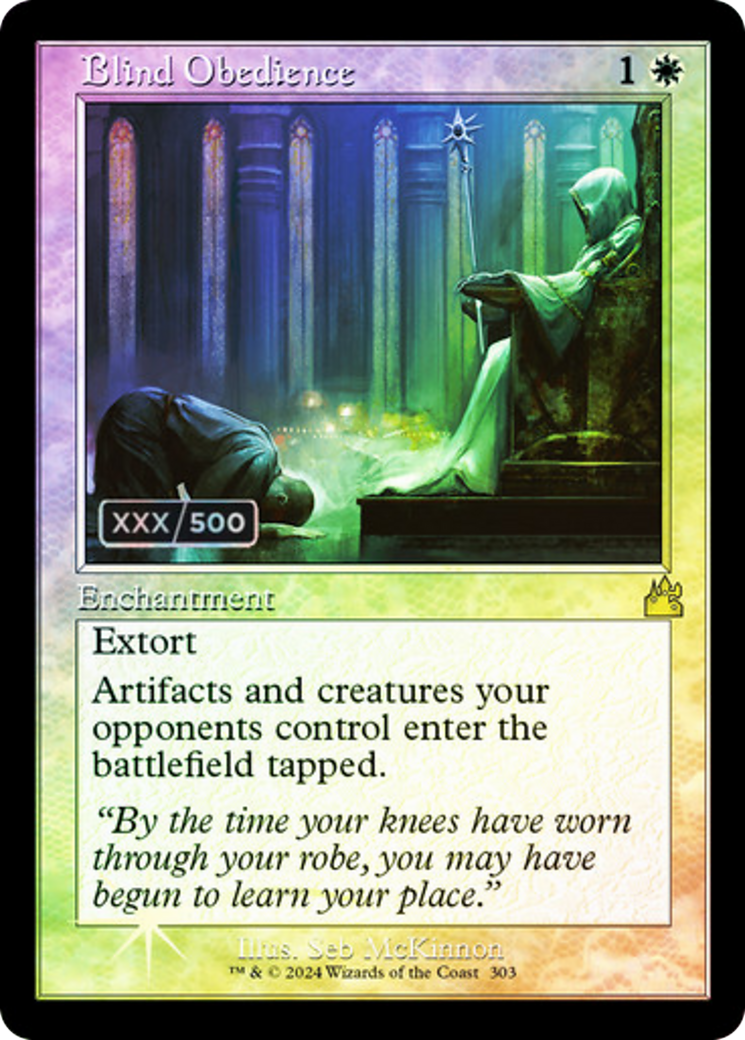 Blind Obedience (Retro) (Serialized) [Ravnica Remastered] - Trinity Hobby