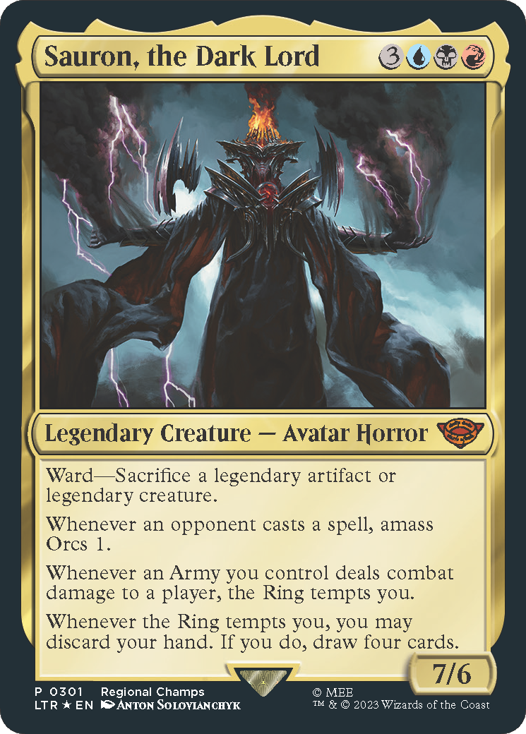 Sauron, the Dark Lord (Regional Champs) [Pro Tour Promos] - Trinity Hobby