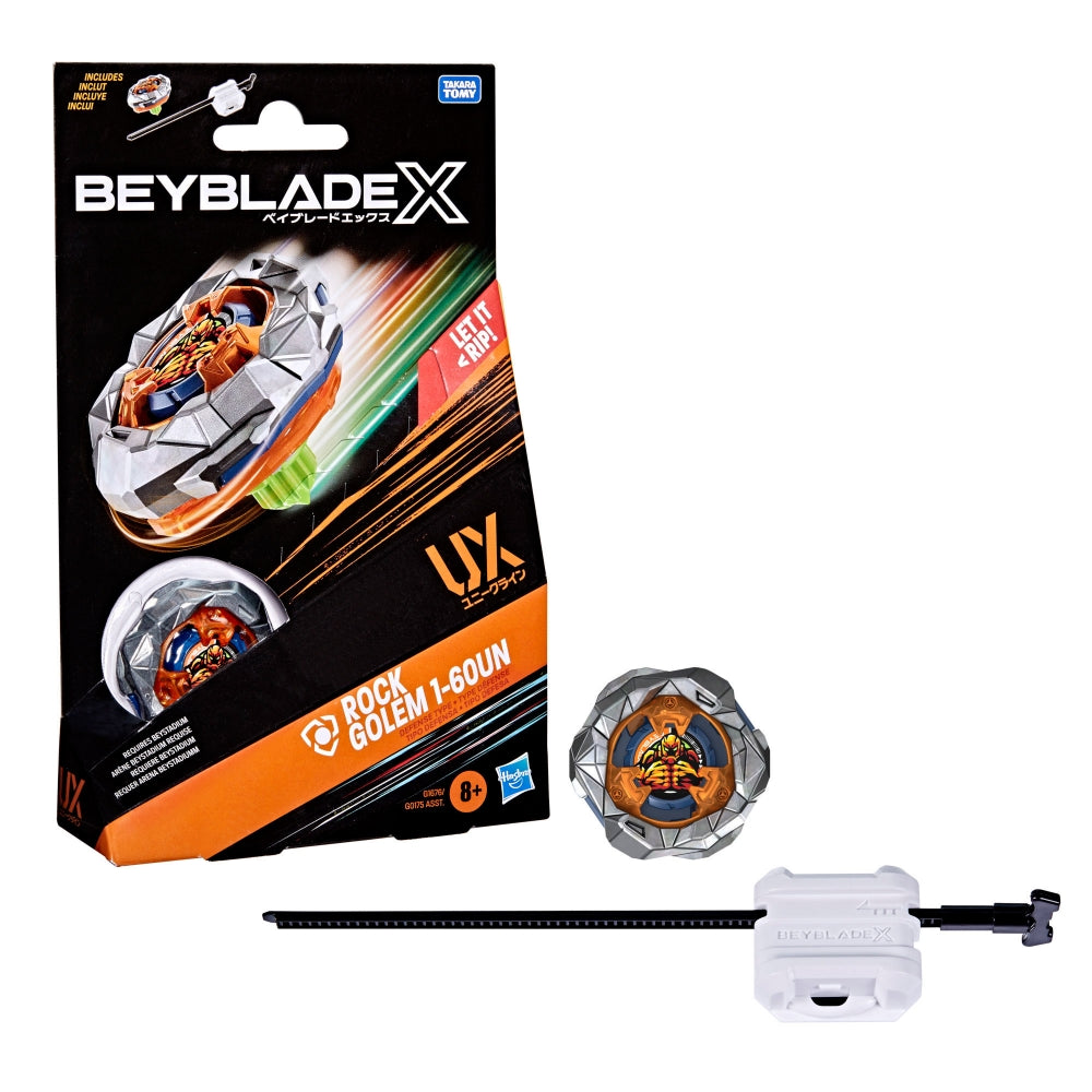 HASBRO Beyblade X Rock Golem 1-60UN UX Starter Pack Set - Trinity Hobby
