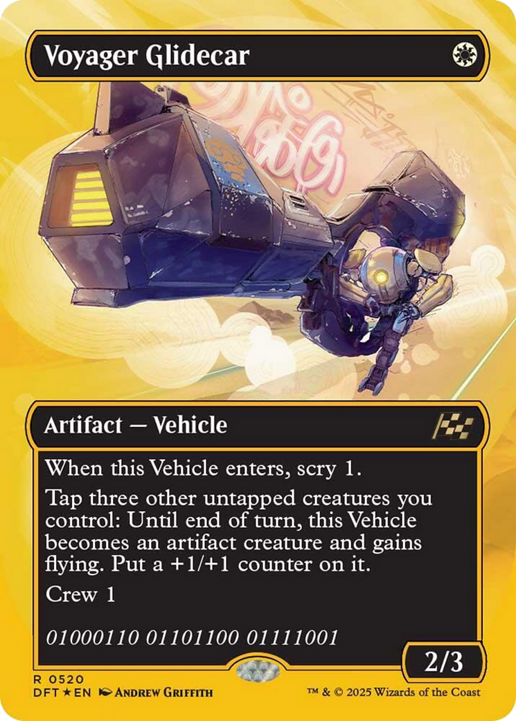 Voyager Glidecar (Borderless) (First-Place Foil) [Aetherdrift] - Trinity Hobby