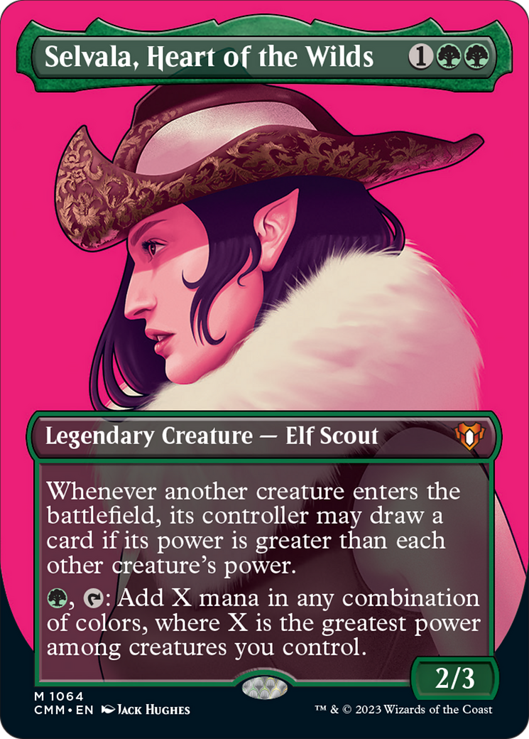 Selvala, Heart of the Wilds (Borderless Textured Foil Frame Break) [Commander Masters] - Trinity Hobby