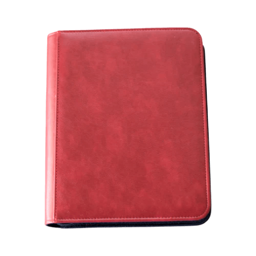 4-POCKET TOPLOADER BINDER - 3X4'' SLOTS (112 TOPLOADER CARD SLOTS) - Red - Trinity Hobby