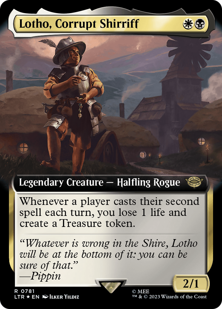 Lotho, Corrupt Shirriff (Extended Art) (Surge Foil) [The Lord of the Rings: Tales of Middle-Earth] - Trinity Hobby