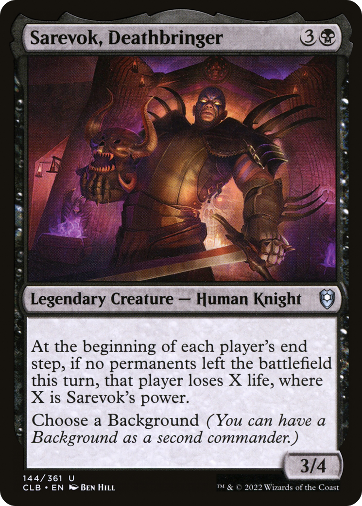 Sarevok, Deathbringer  [Foil]  (CLB-144) - [Commander Legends: Battle for Baldur's Gate] - Trinity Hobby