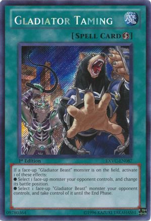 Gladiator Taming [EXVC-EN087] Secret Rare - Trinity Hobby