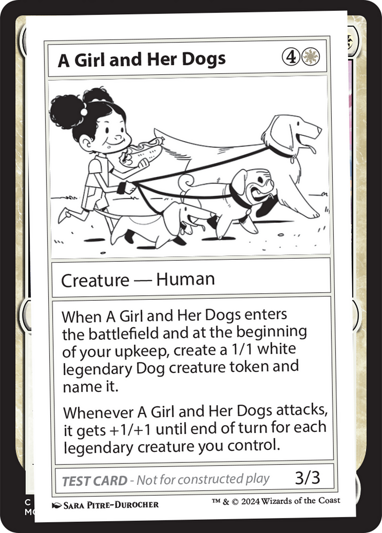 A Girl and Her Dogs [Mystery Booster 2 Playtest Cards] - Trinity Hobby