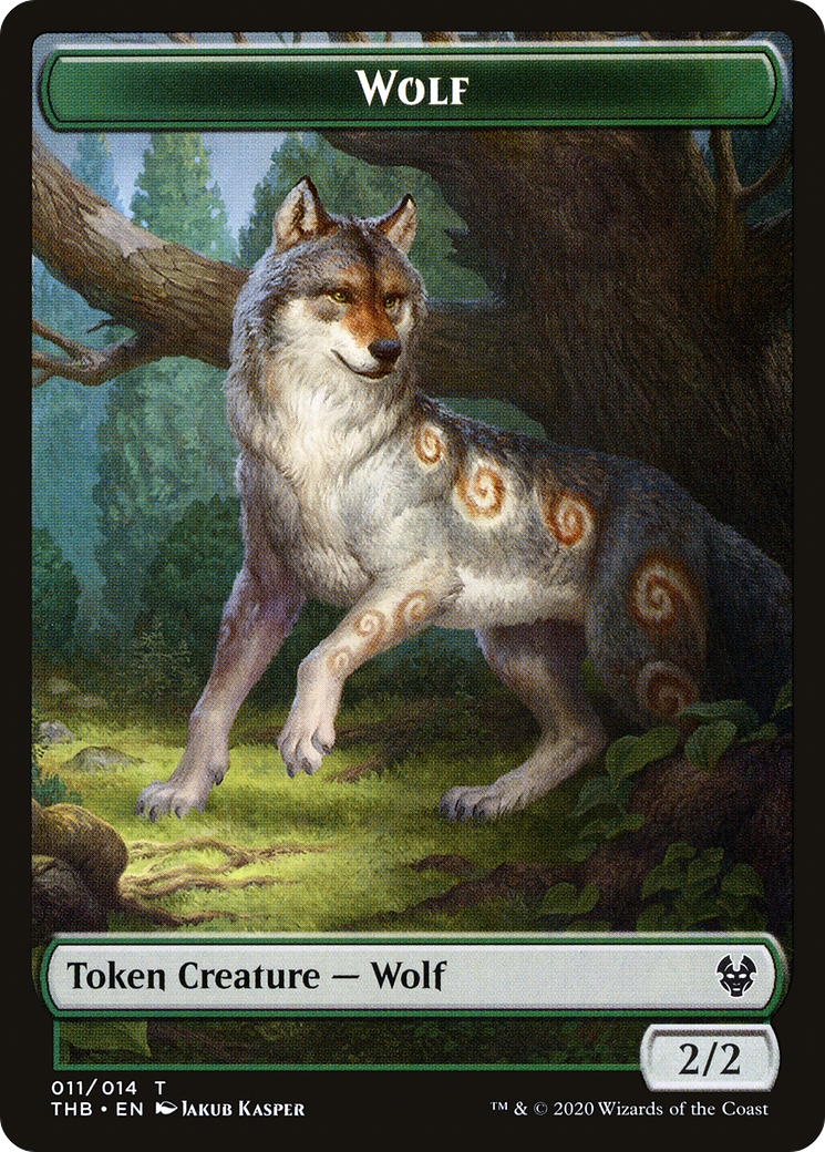 Wolf  [Foil]  (THB-011) - [Theros Beyond Death Tokens] - Trinity Hobby