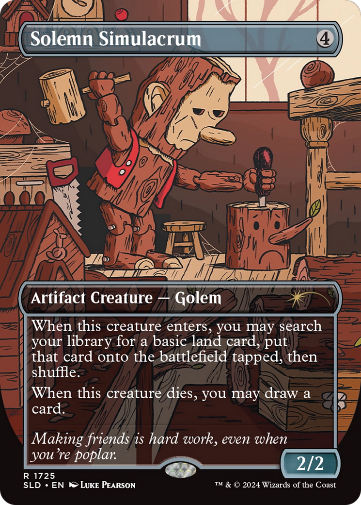 Solemn Simulacrum  [Foil]  (SLD-1725) - [Secret Lair Drop] (Borderless) - Trinity Hobby
