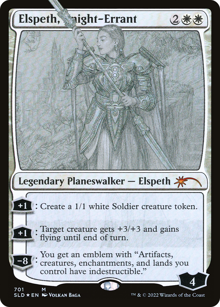 Elspeth, chevalier errant (croquis) [Promos Secret Lair Drop] 