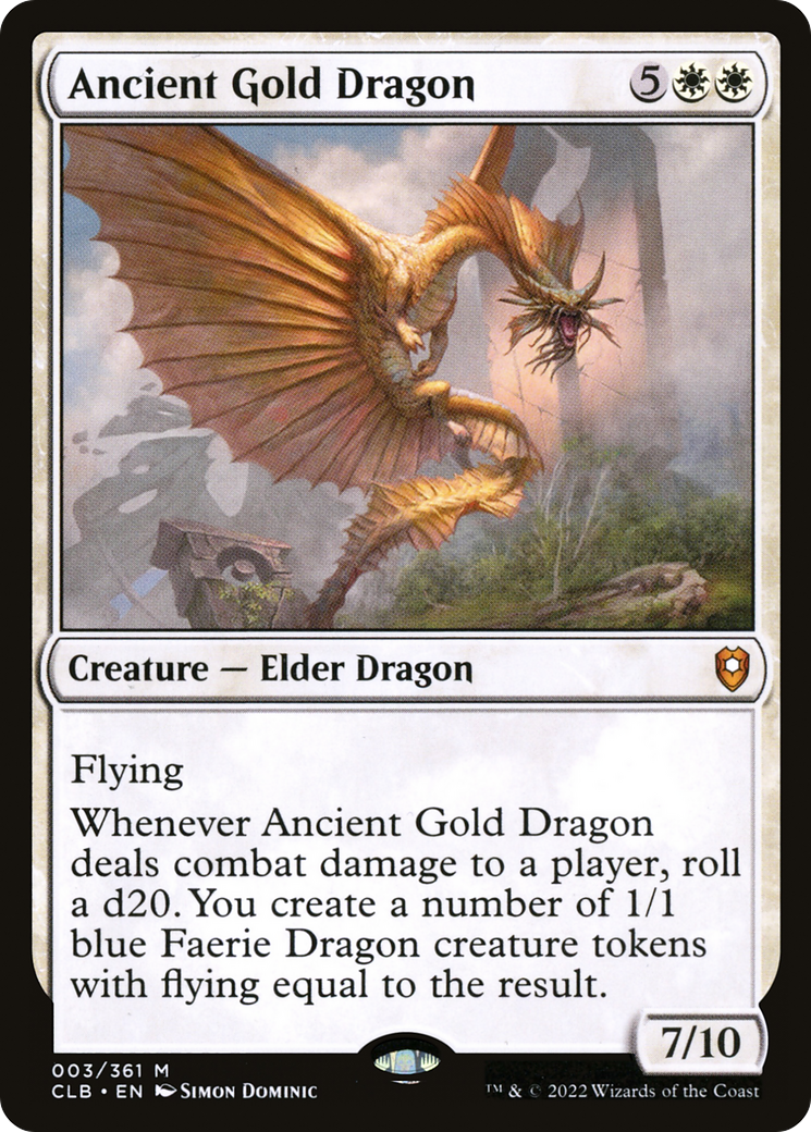 Ancient Gold Dragon [Commander Legends: Battle for Baldur's Gate] - Trinity Hobby
