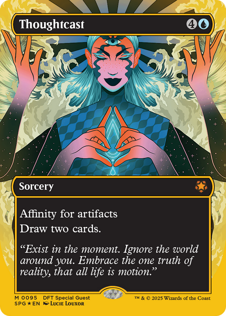 Thoughtcast (Borderless) (First-Place Foil) [Aetherdrift Special Guests] - Trinity Hobby