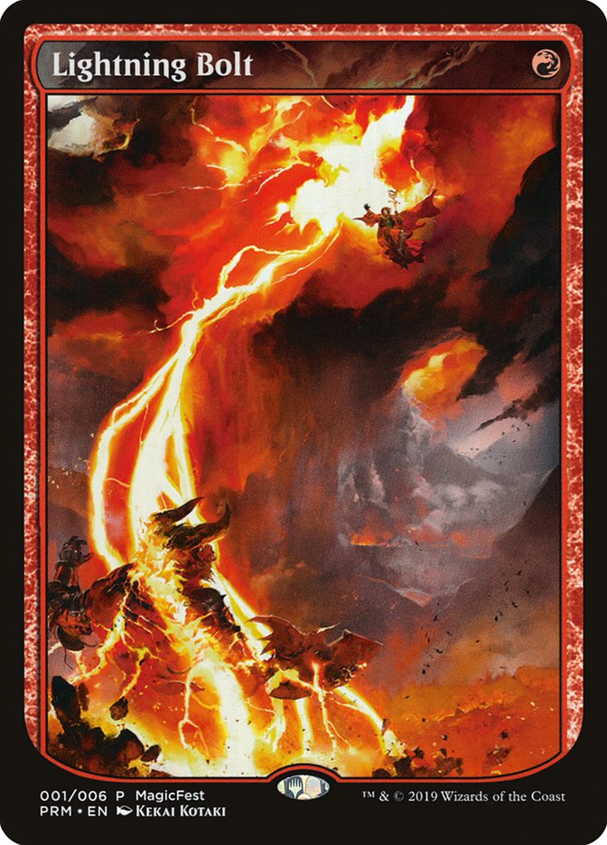 Lightning Bolt (Textless) [MagicFest 2019] - Trinity Hobby