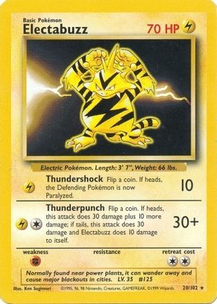 Electabuzz (20/102) [Base Set Unlimited] - Trinity Hobby