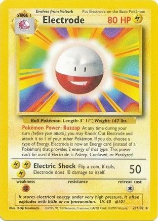 Electrode (21/102) [Base Set Unlimited] - Trinity Hobby
