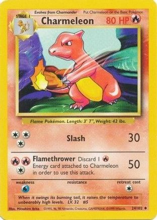 Charmeleon (24/102) [Base Set Unlimited] - Trinity Hobby