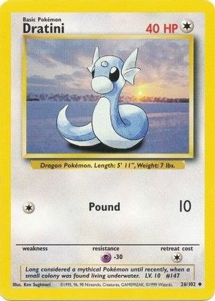 Dratini (26/102) [Base Set Unlimited] - Trinity Hobby
