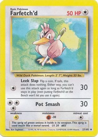 Farfetch'd (27/102) [Base Set Unlimited] - Trinity Hobby