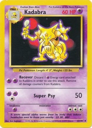 Kadabra (32/102) [Base Set Unlimited] - Trinity Hobby