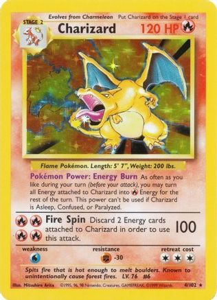 Charizard (4/102) [Base Set Unlimited] - Trinity Hobby