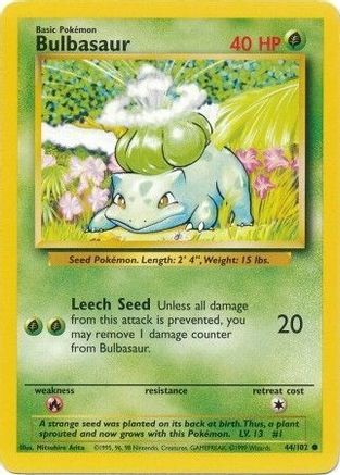 Bulbasaur (44/102) [Base Set Unlimited] - Trinity Hobby