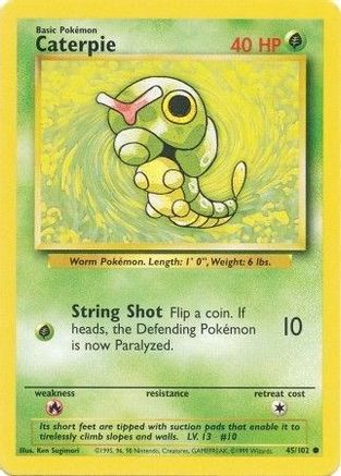 Caterpie (45/102) [Base Set Unlimited] - Trinity Hobby