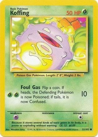 Koffing (51/102) [Base Set Unlimited] - Trinity Hobby