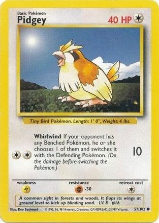 Pidgey (57/102) [Base Set Unlimited] - Trinity Hobby