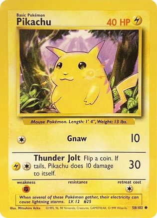 Pikachu (58/102) [Base Set Unlimited] - Trinity Hobby
