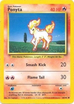 Ponyta (60/102) [Base Set Unlimited] - Trinity Hobby