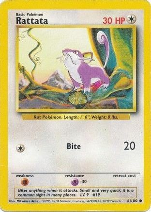 Rattata (61/102) [Base Set Unlimited] - Trinity Hobby