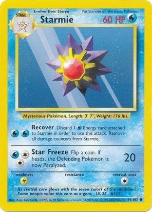 Starmie (64/102) [Base Set Unlimited] - Trinity Hobby