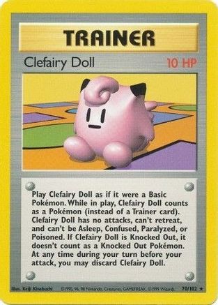 Clefairy Doll (70/102) [Base Set Unlimited] - Trinity Hobby