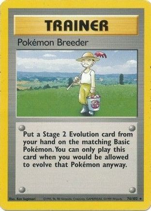 Pokemon Breeder (76/102) [Base Set Unlimited] - Trinity Hobby