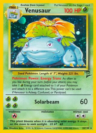 Venusaur (18/130) [Base Set 2] - Trinity Hobby