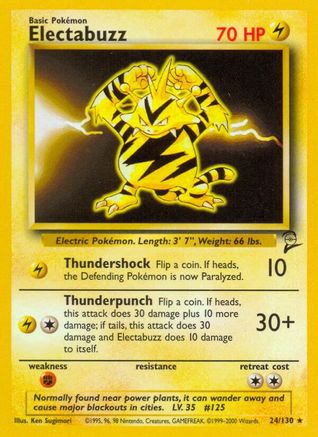 Electabuzz (24/130) [Base Set 2] - Trinity Hobby