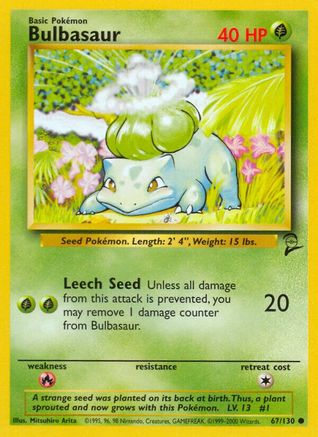 Bulbasaur (67/130) [Base Set 2] - Trinity Hobby