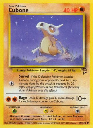 Cubone (70/130) [Base Set 2] - Trinity Hobby