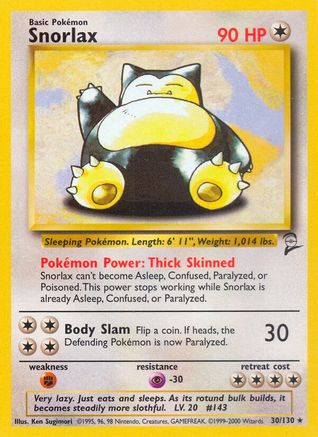 Snorlax (30/130) [Base Set 2] - Trinity Hobby