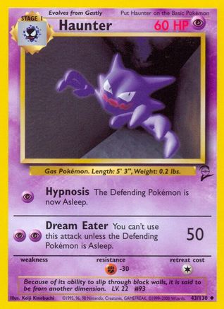 Haunter (43/130) [Base Set 2] - Trinity Hobby