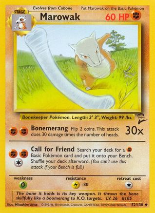 Marowak (52/130) [Base Set 2] - Trinity Hobby