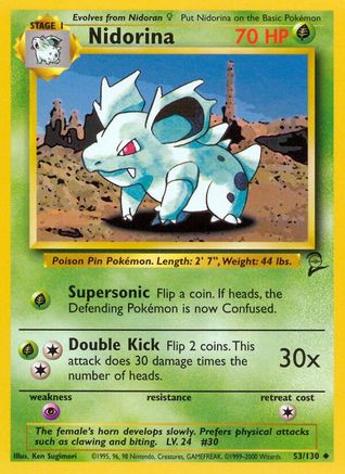 Nidorina (53/130) [Base Set 2] - Trinity Hobby