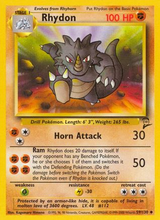 Rhydon (59/130) [Base Set 2] - Trinity Hobby