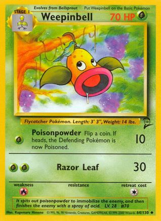 Weepinbell (64/130) [Base Set 2] - Trinity Hobby