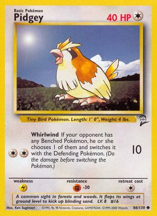 Pidgey (86/130) [Base Set 2] - Trinity Hobby