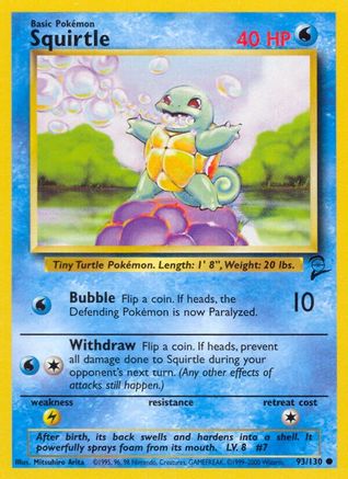 Squirtle (93/130) [Base Set 2] - Trinity Hobby