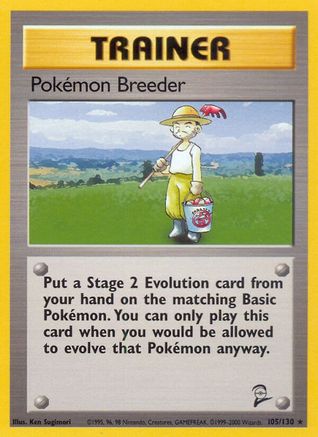 Pokemon Breeder (105/130) [Base Set 2] - Trinity Hobby