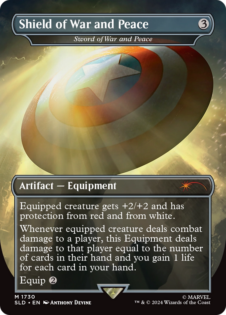 Sword of War and Peace (SLD-1730) - [Secret Lair Drop] / Shield of War and Peace (Borderless) - Trinity Hobby