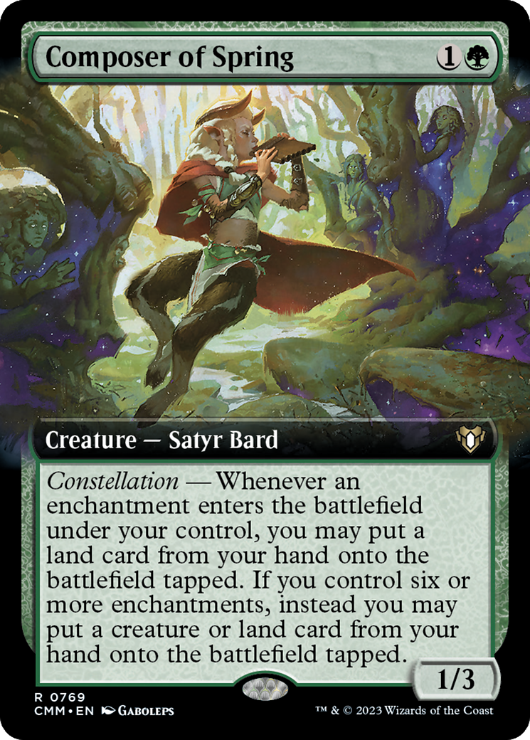 Composer of Spring (Extended Art) [Commander Masters] - Trinity Hobby