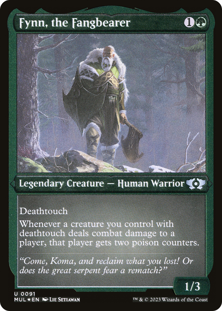 Fynn, the Fangbearer (Foil Etched)  [Foil]  (MUL-091) - [Multiverse Legends] - Trinity Hobby